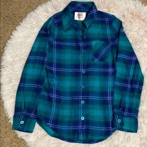 Justice size 10 plaid long sleeve